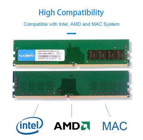Bộ nhớ trong Tecmiyo DDR4 8Gb bus 3200MHZ UDIMM Memoria Ram 25600 CL22 Chipset Samsung