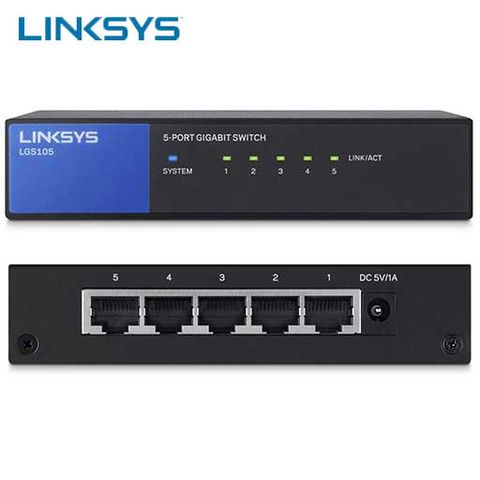 Switch Linksys LGS105 - 5 ports Gigabit