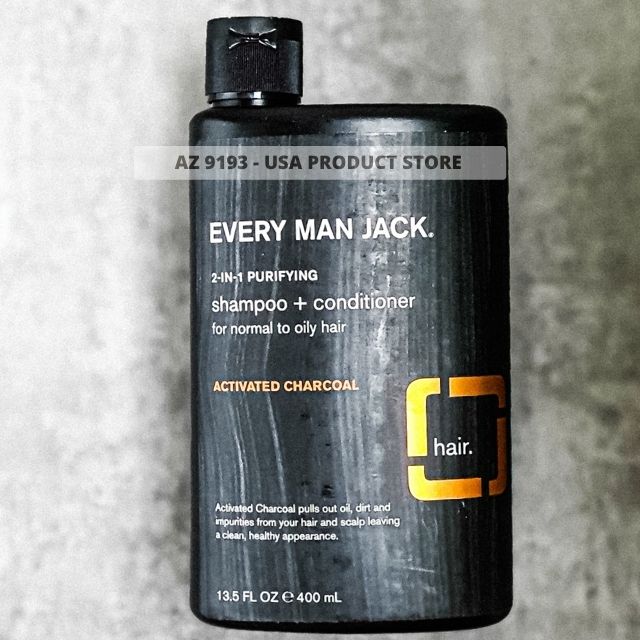  Dầu Gội 2 Trong 1 Every Man Jack ACTIVATED CHARCOAL Purifying 400ml 