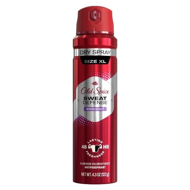  Xịt Khử Mùi Ngăn Mồ Hôi Old Spice Sweat Defense KNOCKOUT 122g 