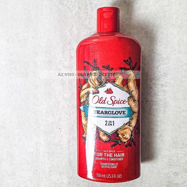  Dầu Gội Nam 2 trong 1 Old Spice BEARGLOVE 750ml (23.5 oz) - Hàng Mỹ 