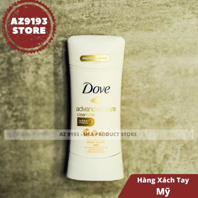  Lăn Khử Mùi Dove Advanced Care SHEER TOUCH - Sáp Trắng 74g 