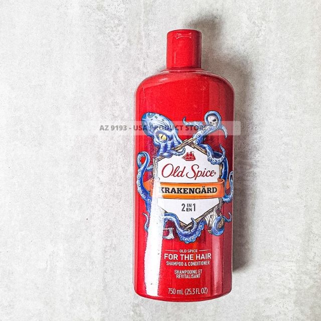  Dầu Gội Nam 2 trong 1 Old Spice KRAKENGARD 750ml (23.5 oz) - Hàng Mỹ 