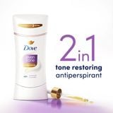  Lăn Khử Mùi Dove Even Tone ROSEWOOD AND POWDER - Sáp Trắng 74g 
