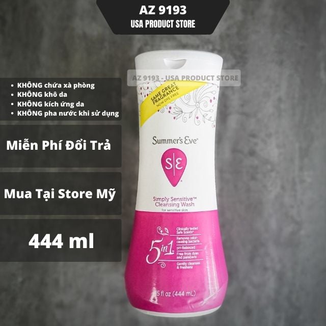  Dung Dịch Vệ Sinh Summers Eve SIMPLY SENSITIVE 444 ml 
