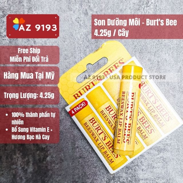  Son Dưỡng Môi Burt's Bees 17g 