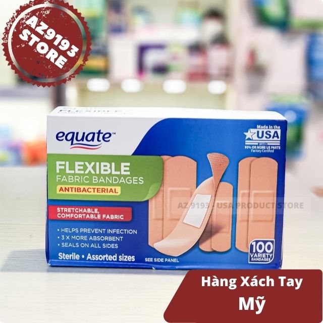  Băng Cá Nhân Equate Flexible Bandages 100 miếng 