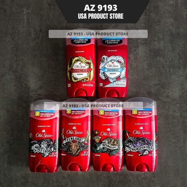  Lăn Khử Mùi Old Spice Wild Collection WOLFTHORN - Sáp Xanh 85g 