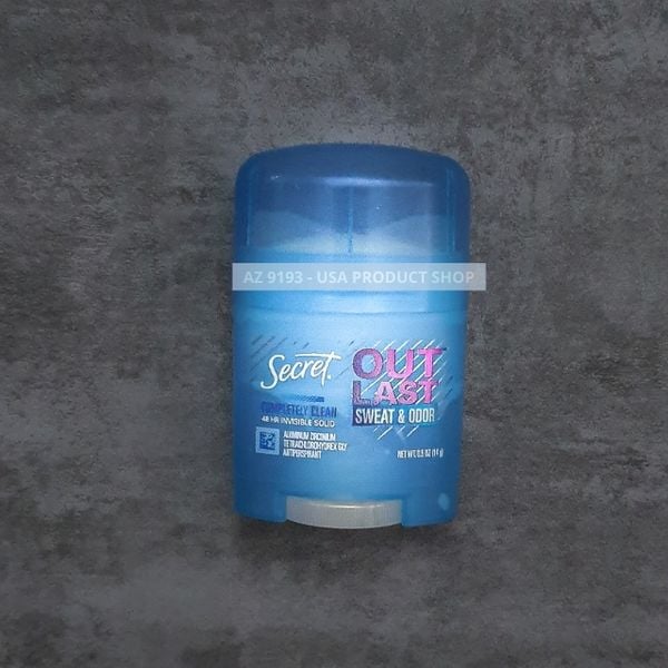  Lăn khử mùi Secret Outlast Sweat & Odor COMPLETELY CLEAN - Dạng sáp 14g 