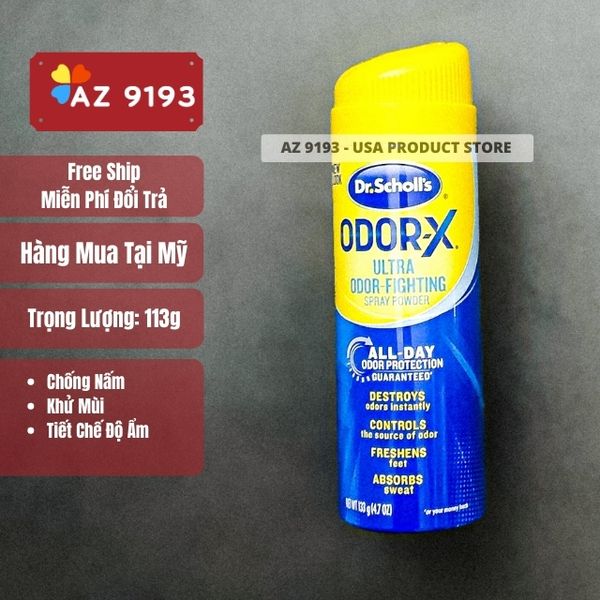  Xịt Khử Mùi Chân Dr.Scholl's ODOR X 133g 