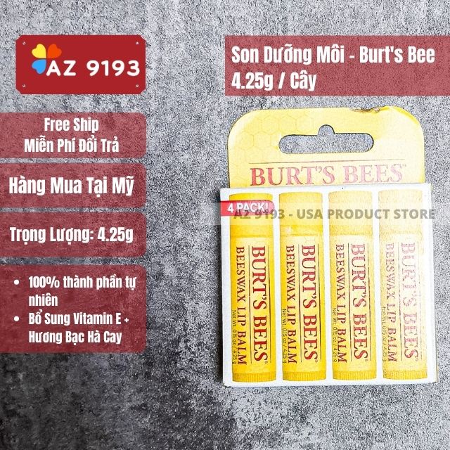  Son Dưỡng Môi Burt's Bees 17g 