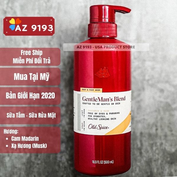  Sữa Tắm Old Spice Gentleman's Blend Mandarin and Musk, 500ml - Hàng Mỹ 