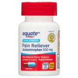  Viên Mềm Giảm Đau EQUATE Extra Strength Acetaminophen, 500 mg, Hủ 100 Viên 