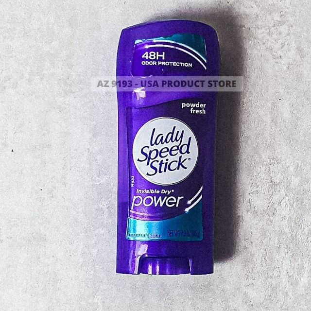  Lăn Khử Mùi Nữ Lady Speed Stick Powder Fresh 65g, Sáp Trắng, Bảng Power - Hàng Mỹ 