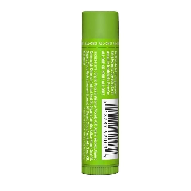  Son Dưỡng Môi Hữu Cơ Dr Bronner's Organic Lip Balm LEMON LIME 4g 