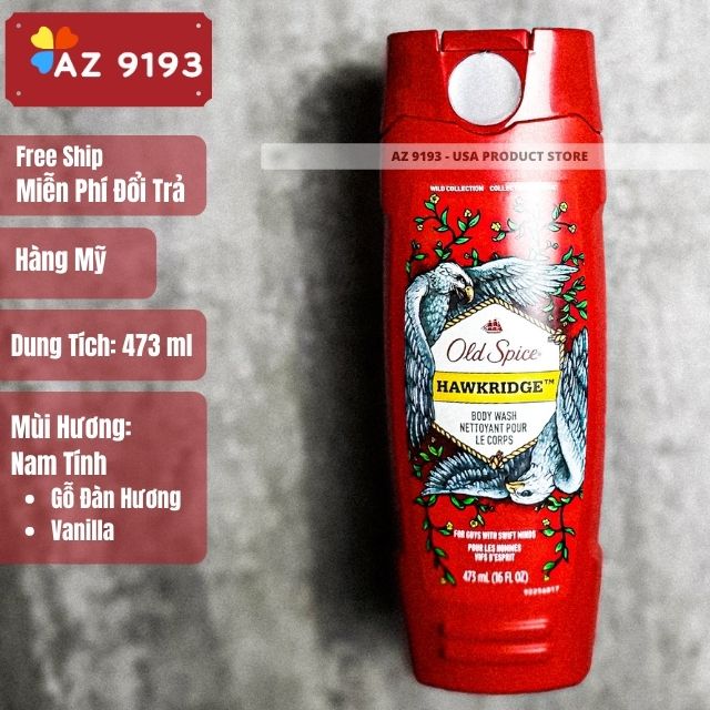  Sữa Tắm Old Spice Wild Collection HAWKRIDGE 473ml 