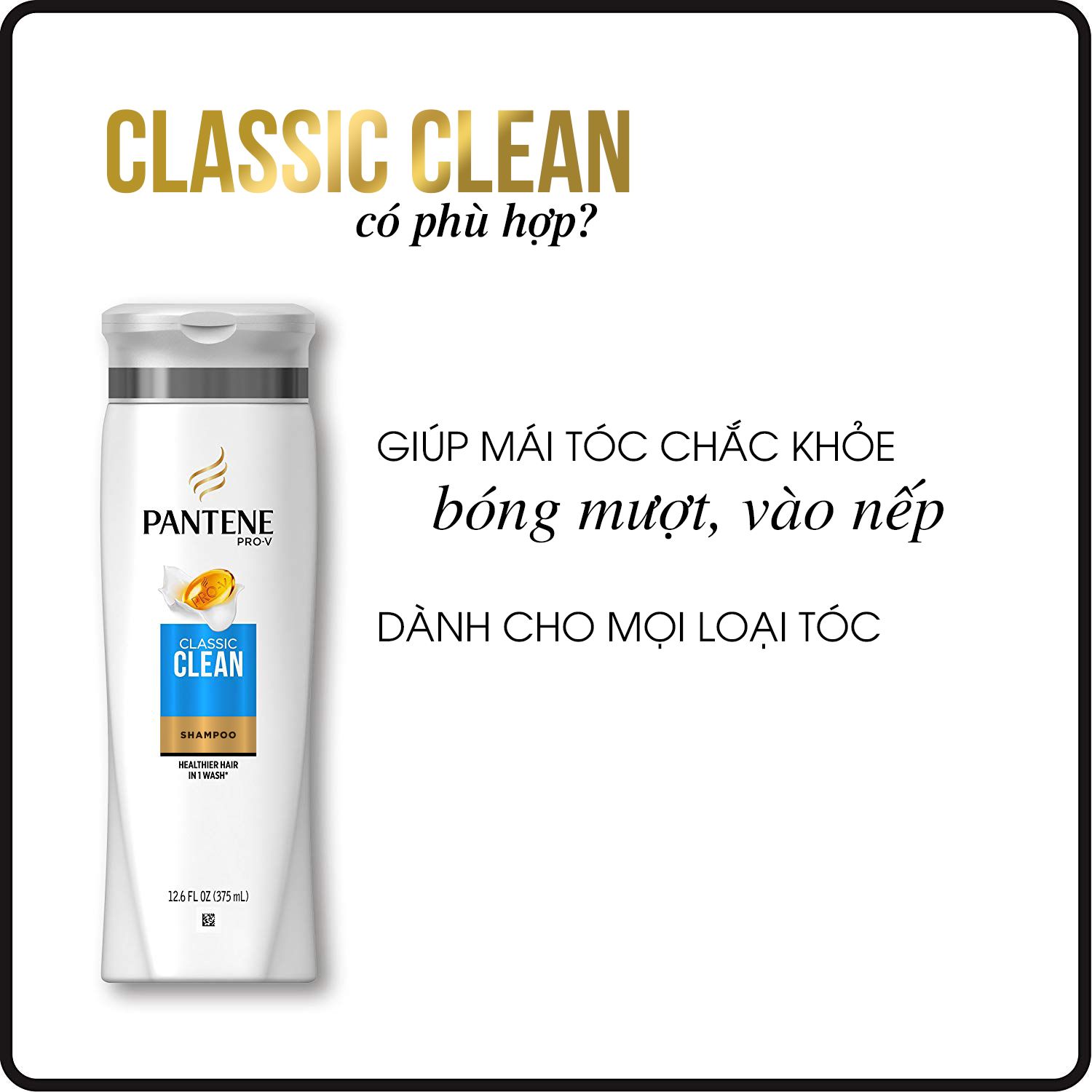  Dầu gội Pantene Pro V CLASSIC CLEAN 375ml 