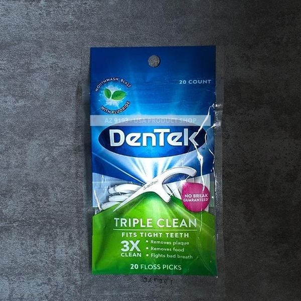  Tăm Chỉ Nha Khoa Dentek Triple Clean Advanced Clean - 20 Tăm 