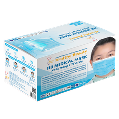 HB MEDICAL MASK - KHẨU TRANG Y TẾ 4 LỚP KHÁNG KHUẨN MÀU XANH