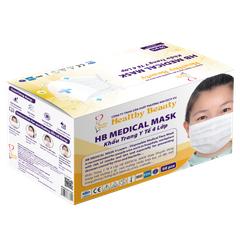 HB MEDICAL MASK - KHẨU TRANG Y TẾ 4 LỚP KHÁNG KHUẨN MÀU TRẮNG