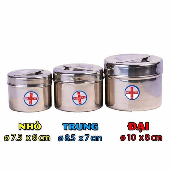  Hũ y tế / Hũ lưu mẫu / Hũ gòn - INOX 304 