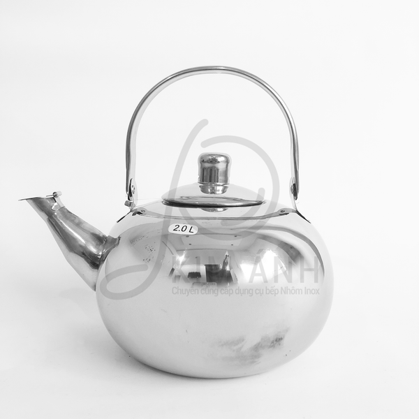  Ấm trà lọc tròn bầu Inox Shunbin 