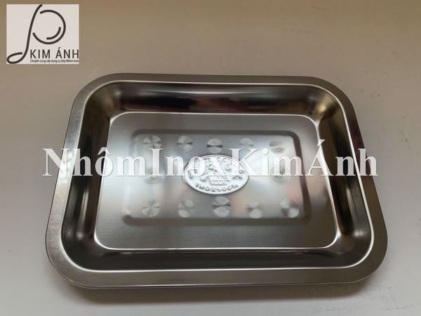 Khay 40x60 cạn , mâm chữ nhật inox