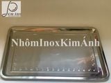  Mâm chữ nhật cạn inox - Khay cạn inox 