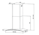  Hút mùi áp tường Eurosun EH-70K21B/ EH-90K21B 