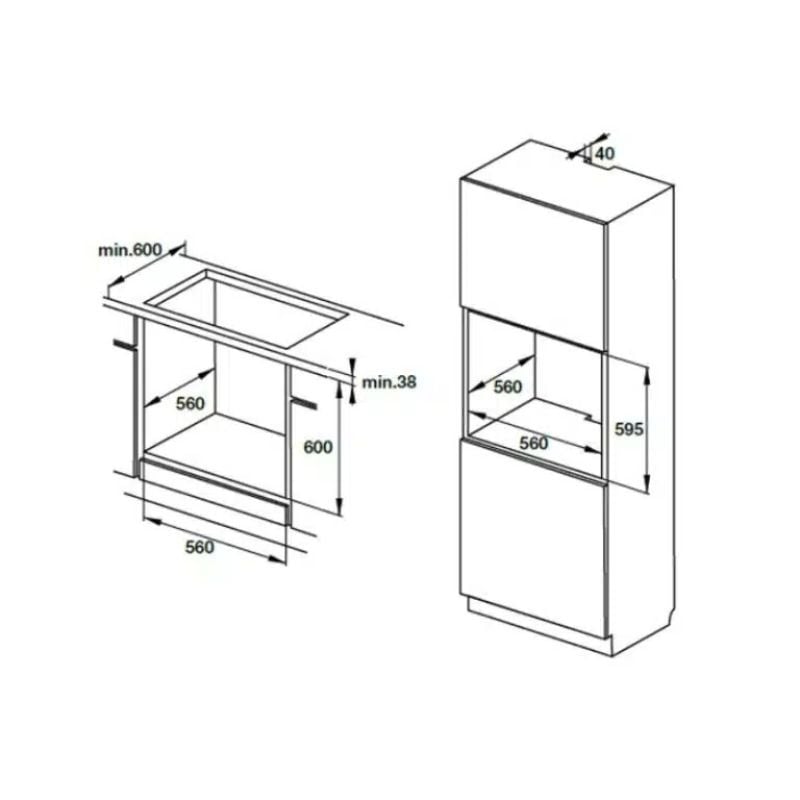 Lò nướng âm tủ Hafele 535.62.571 