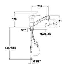 Vòi rửa bát TEKA MB2 pull out