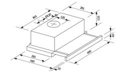 Hút mùi âm tủ Rosieres RHT 6300 LIN