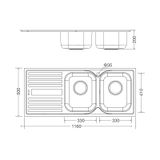  Chậu inox Malloca MS1025L New 