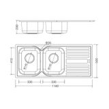  Chậu Inox Malloca MS 1025R New 