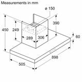  Máy hút mùi áp tường Bosch DWBM98G50B Serie 4 