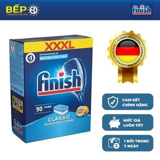 [Chính Hãng] Viên Rửa Chén Bát Finish Classic Hương Chanh - 90 Viên Siêu Tiết Kiệm Cho Máy Rửa Bát