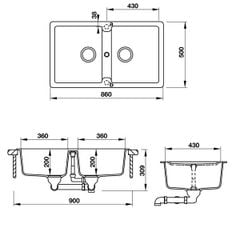 Chậu đá Häfele HS19-GEN2S90 570.36.300