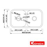  Chậu rửa âm Konox KN8246DUA 