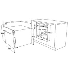 Máy rửa bát âm tủ Hafele HDW-I50A 538.21.240