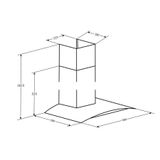  Hút mùi áp tường Eurosun EH-70K15E/  EH-90K15E 