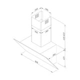  Máy hút mùi áp tường Malloca MC 9086HS 