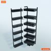  TỦ ĐỒ KHÔ 6 TẦNG KHAY NHÔM VÁCH KÍNH, CÁNH MỞ GARIS GS6.60D(KÍNH TỐI) 