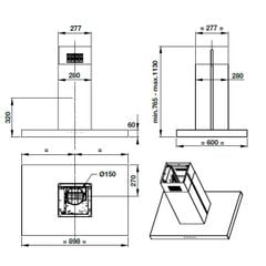 Máy hút mùi đảo hafele HH-IS90A 539.81.715