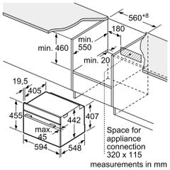 Lò hấp âm tủ Bosch CDG634AS0 Serie 8