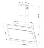  Hút mùi áp tường Eurosun EH-70AF78B/ EH-90AF78B 