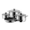  Bộ Nồi Chảo Inox WMF Diadem Plus 4 Món Cookware Set Đáy Từ 3 Lớp Nguyên Khối - 0730276040 