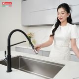  Vòi rửa bát thân mềm Konox Tema Black 