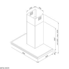 Hút mùi áp tường Malloca Zeta K1573