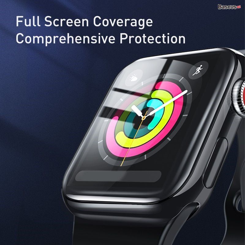  Kính cường lực dẽo Full viền 5 lớp chống trầy cho Apple Watch Baseus Full-Screen 3D Curved Tempered Glass ( 0.2mm, Soft Screen Protector for Apple Watch Series 1/2/3/4/5) 