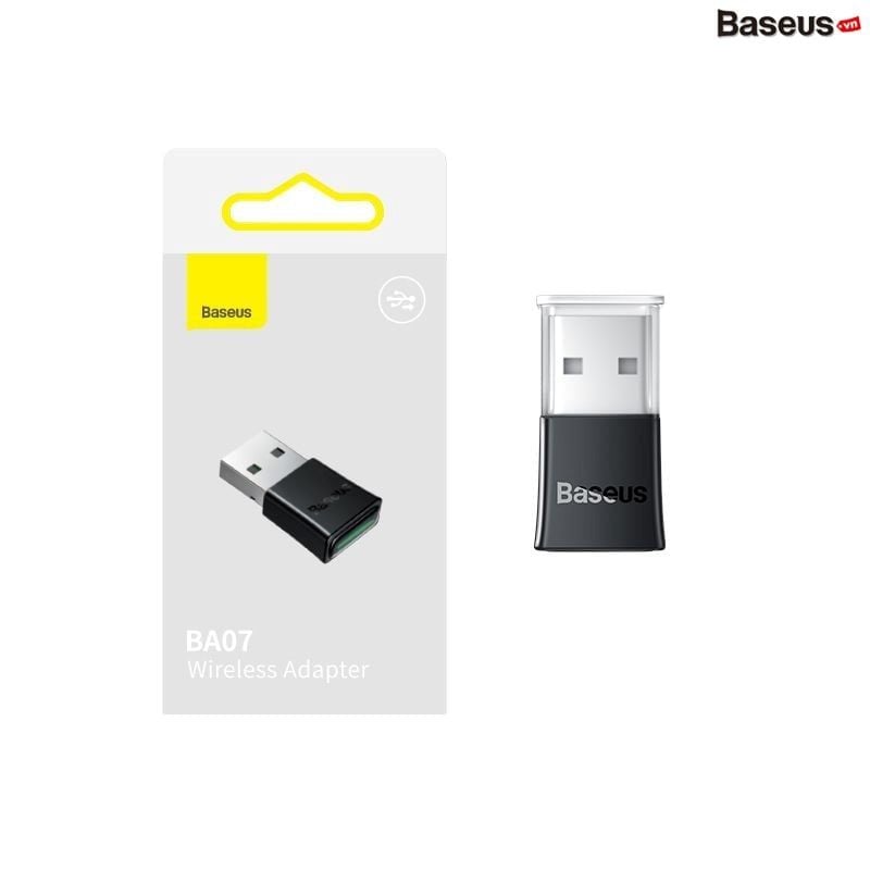  USB Bluetooth Tốc Độ Cao Baseus BA07 Bluetooth Receiver (Bluetooth CSR 5.3 , 20m, Wireless Audio Transmission Adapter For PC/ Laptop/ Smartphone/ Tablet) 